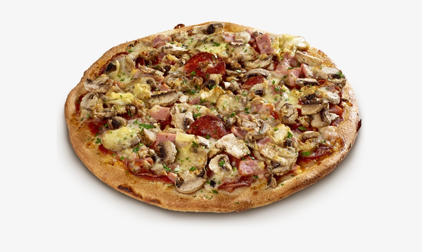 Fresh Mushrooms, Sliced Pepperoni, Leg Ham, Mixed Herbs, - Pizzeria Locale Spicy Chicken, transparent png download