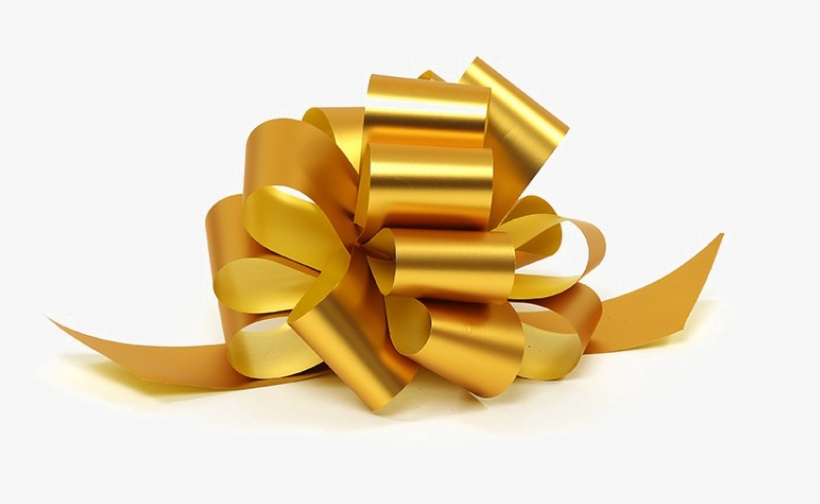 Golden Bow Ribbon Png Photo - Wholesale Large 50mm Pull Bows Ribbon (pack, transparent png download
