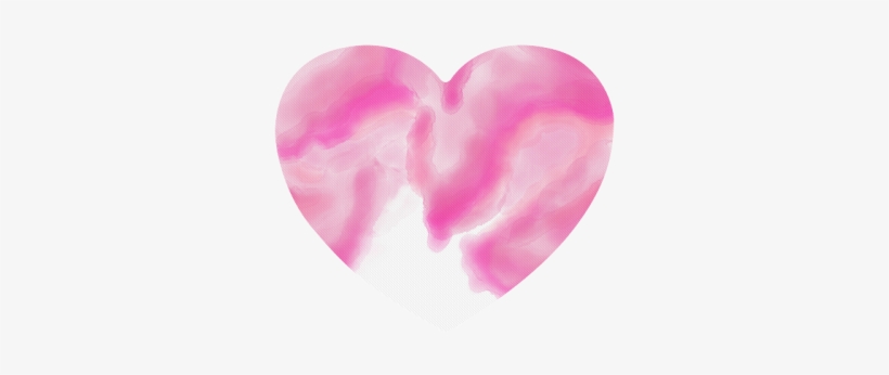Pink Watercolor Abstract Art Heart-shaped Mousepad - Abstract Art, transparent png download