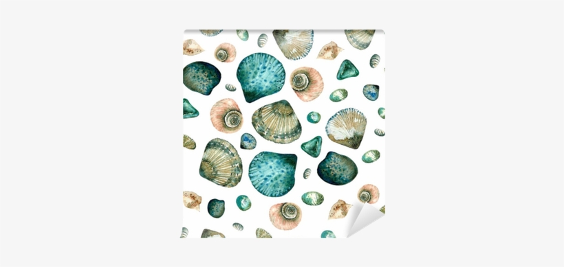 Seamless Pattern With Watercolor With Sea Stones And - Watercolor Painting, transparent png download