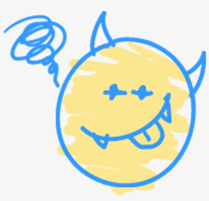 Smile Emoji Watercolor Handpainted Cute Evil Funny - Circle, transparent png download