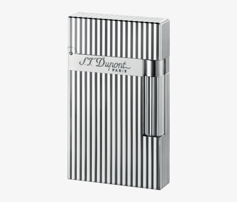 New St Dupont Ligne 2 Silver Finish Striped Pattern - S.t. Dupont Ligne 2 Lighter, Silver, 16817, transparent png download
