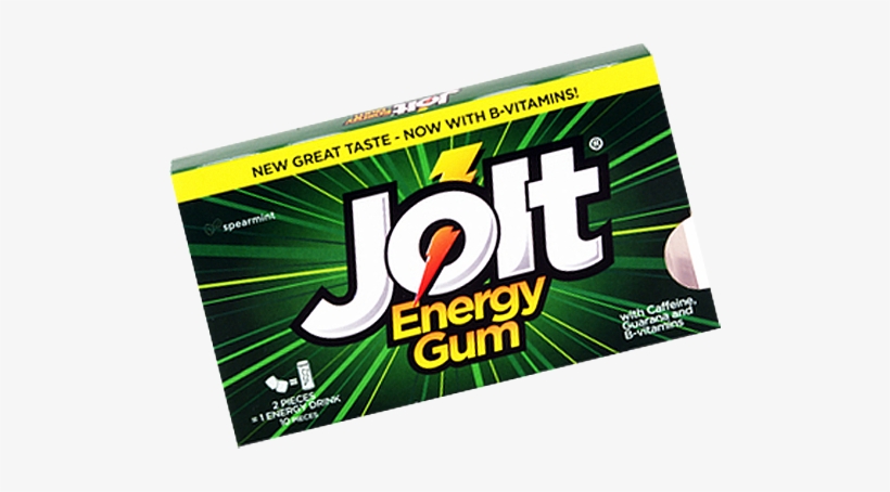Jolt Caffeine Energy Gum, Icy Mint, transparent png download