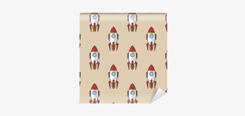 Space Ship Rocket Shuttle Cartoon Seamless Pattern - Wallpaper, transparent png download