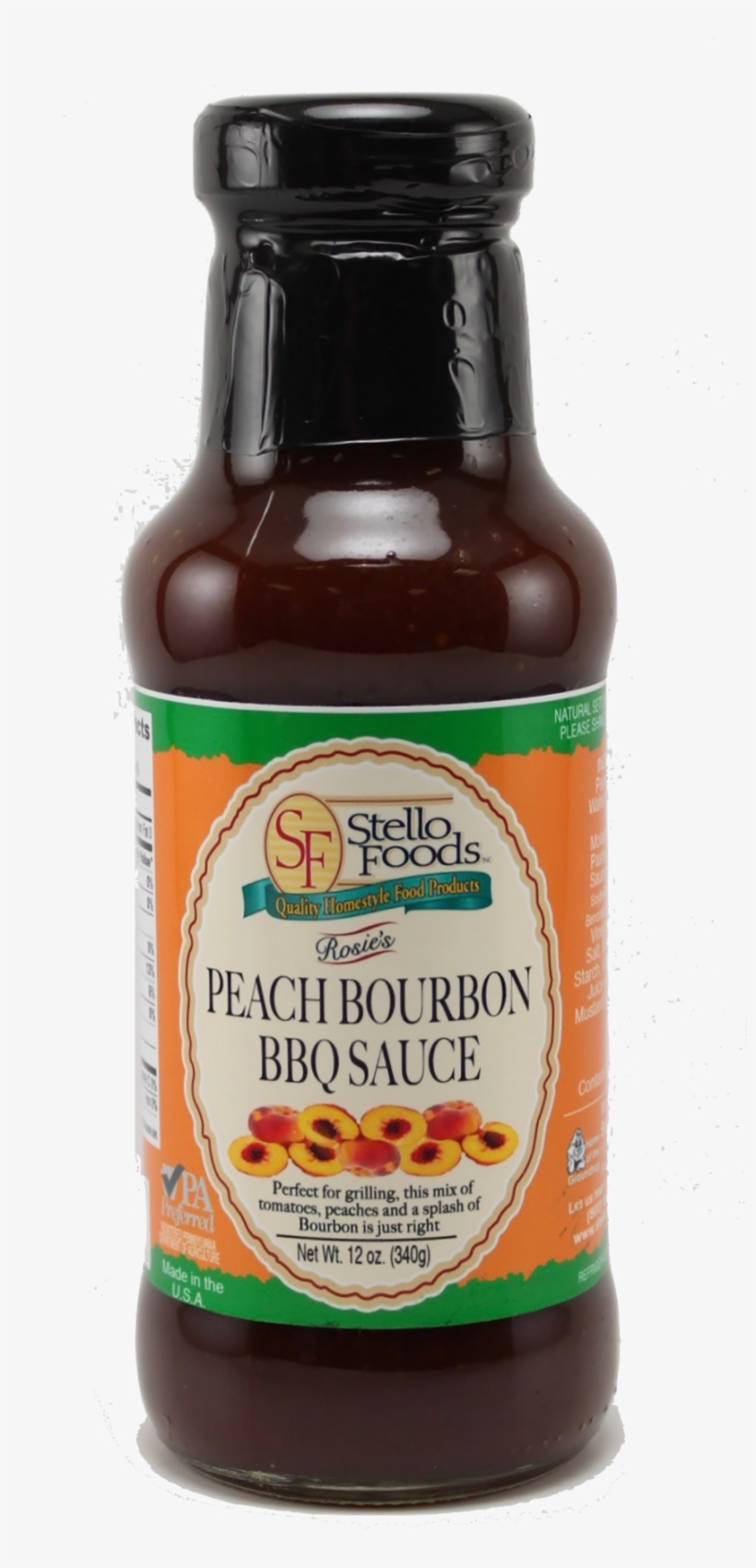 Picture Freeuse Rosie S Peach Bourbon Bbq Oz Stello - Barbecue Sauce, transparent png download