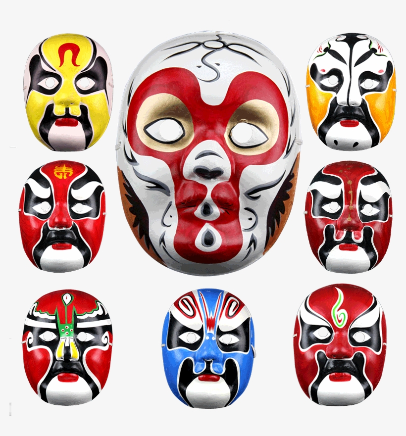 Peking Opera Mask Adult Children Perform Face Mask - Chinese Peking Opera Mask, transparent png download