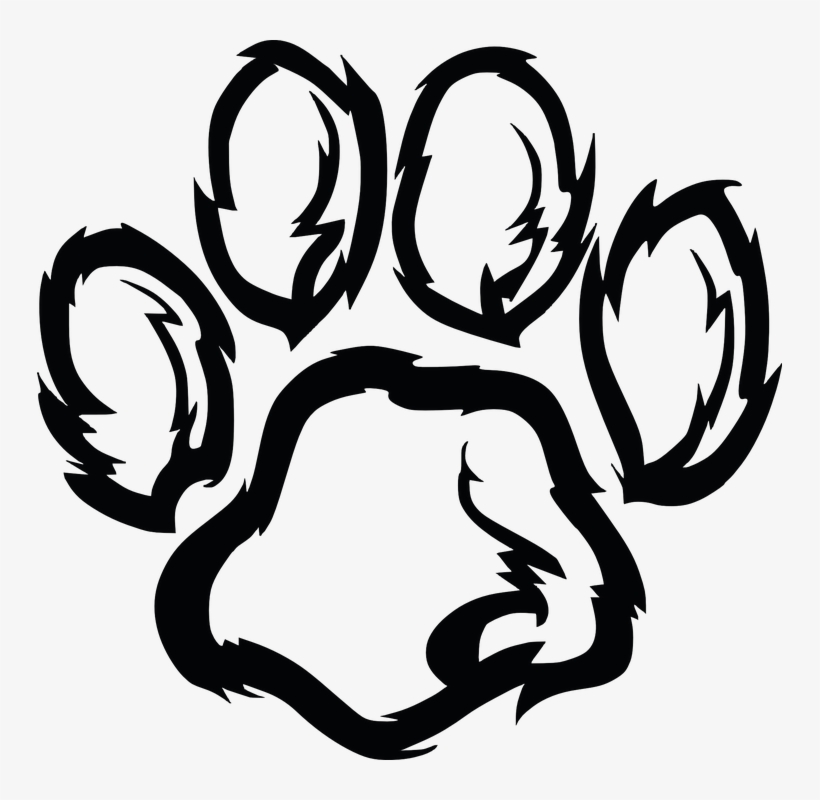 Furry Paw Png - Wildcat Paw Print Png, transparent png download