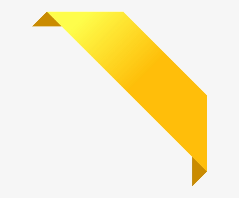 Download Corner Banner Png Yellow Corner Ribbon Png Transparent PNG