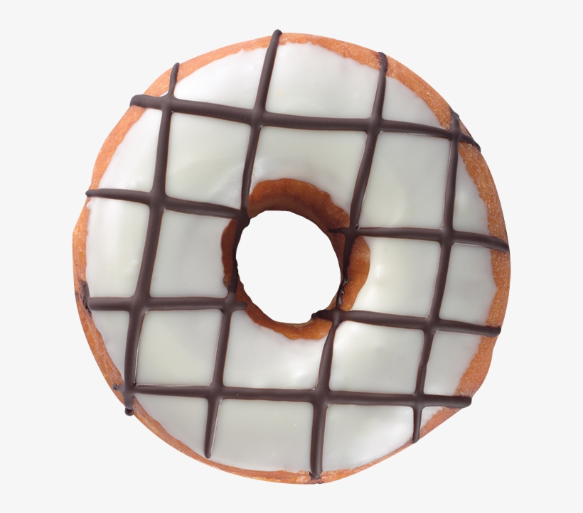 12 Whitechoc Edit - Donut Covered In White Cream, transparent png download
