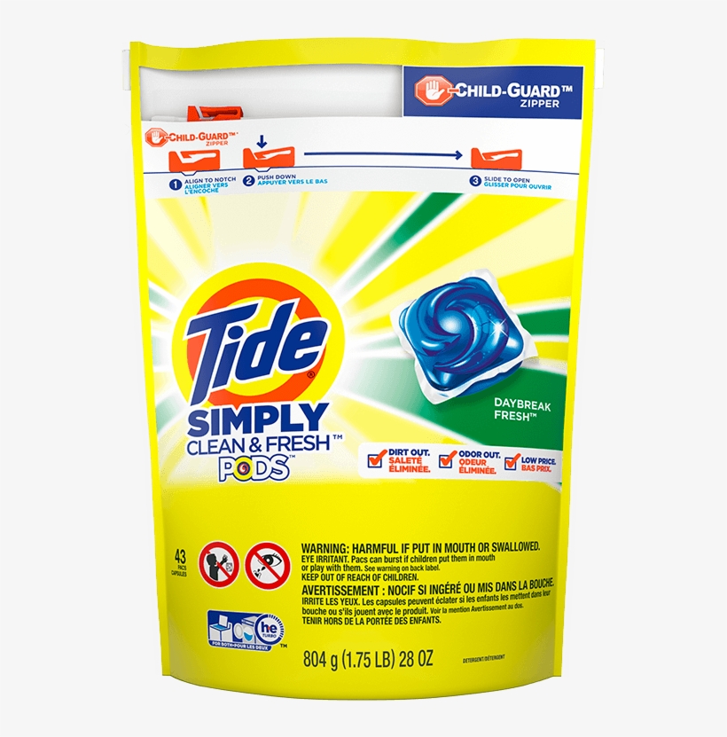 Tide Simply Clean & Fresh Pods™ - Tide Simply Clean & Fresh Detergent Pods, transparent png download