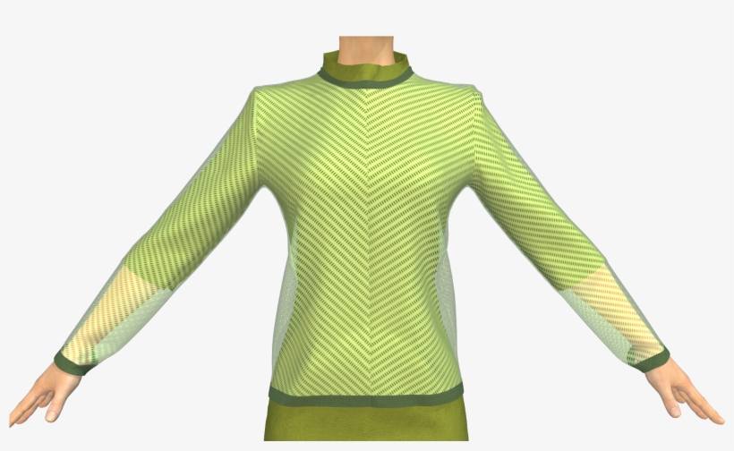 Fabric In The Texture Channel As A Repeated Tile Map - Long-sleeved T-shirt, transparent png download