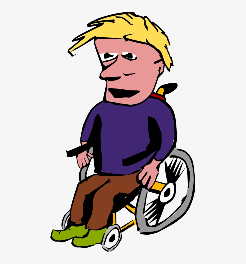 Medium Image - Man In Wheelchair Clipart, transparent png download
