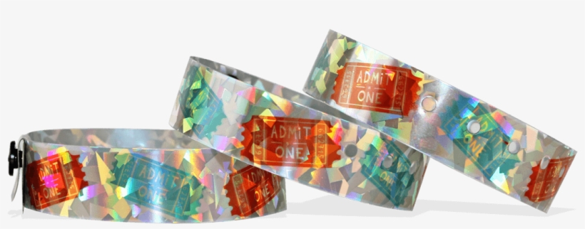 Custom Full-colour Holographic Wristbands 19 Mm Confetti - Wrapping Paper, transparent png download