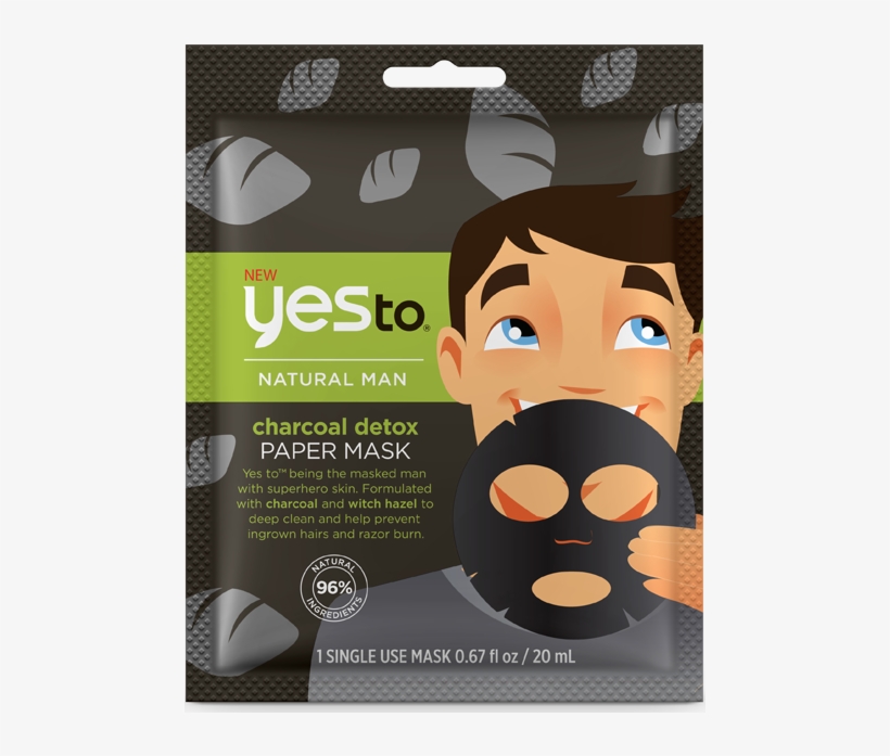 Product Photo - Yes To Charcoal Paper Mask, transparent png download
