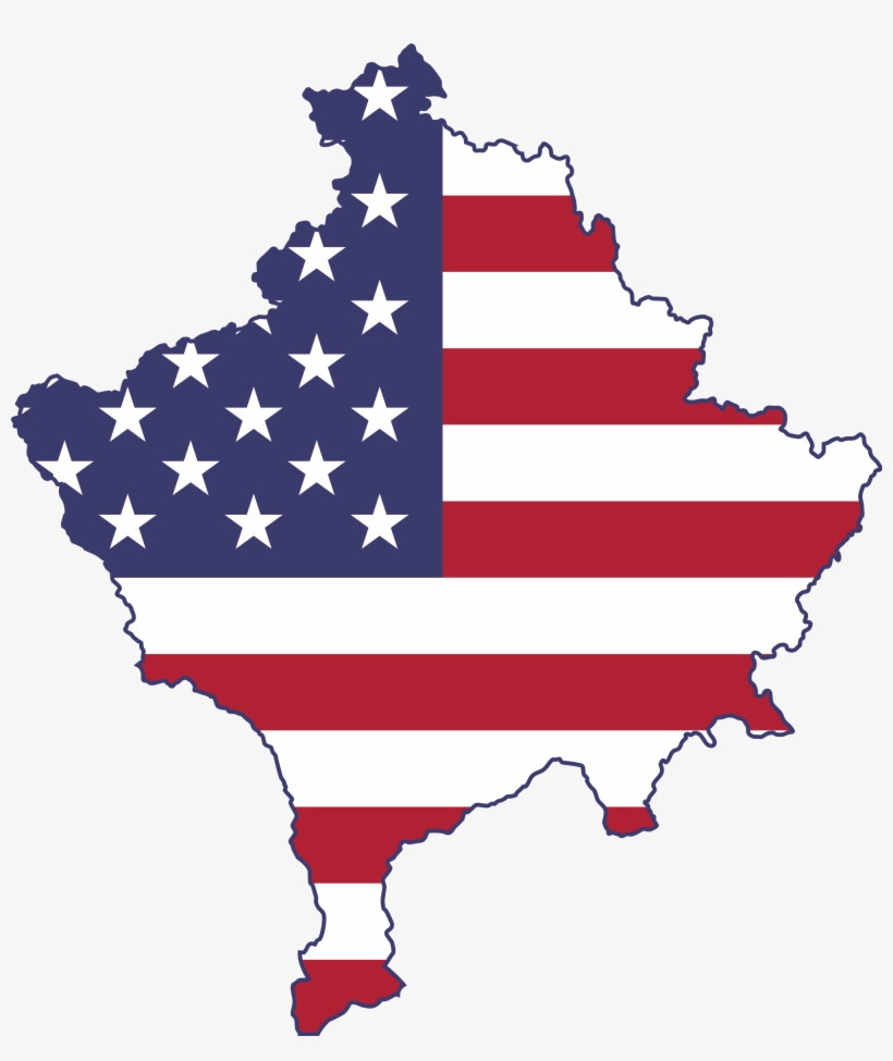 Svg Heart American Flag - Flag Kosovo & Albania, transparent png download