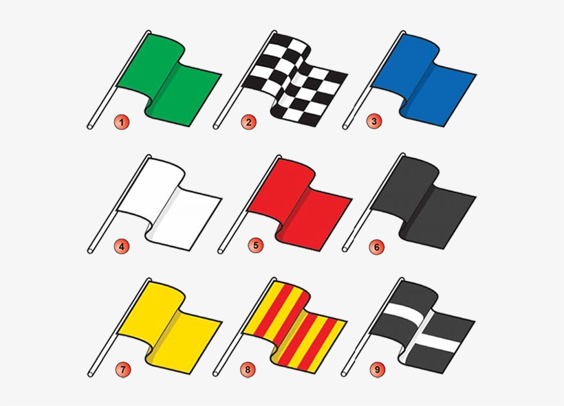 Flags Png Black And White - Flags In Car Racing, transparent png download
