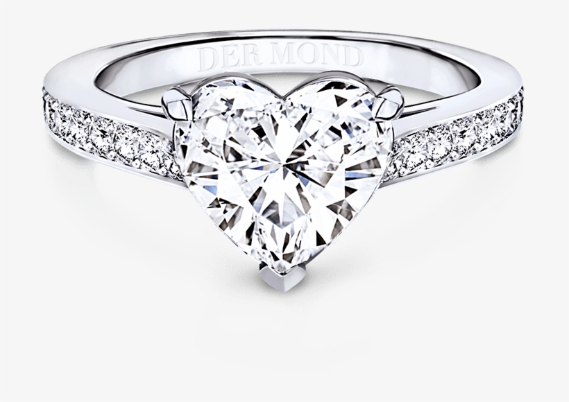 Diamond Band Heart Shape - Moon, transparent png download