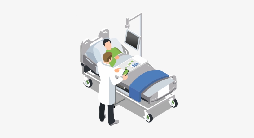 Vector Transparent Healthcare Unify He Has A Smartphone - Patient In Bed Png, transparent png download