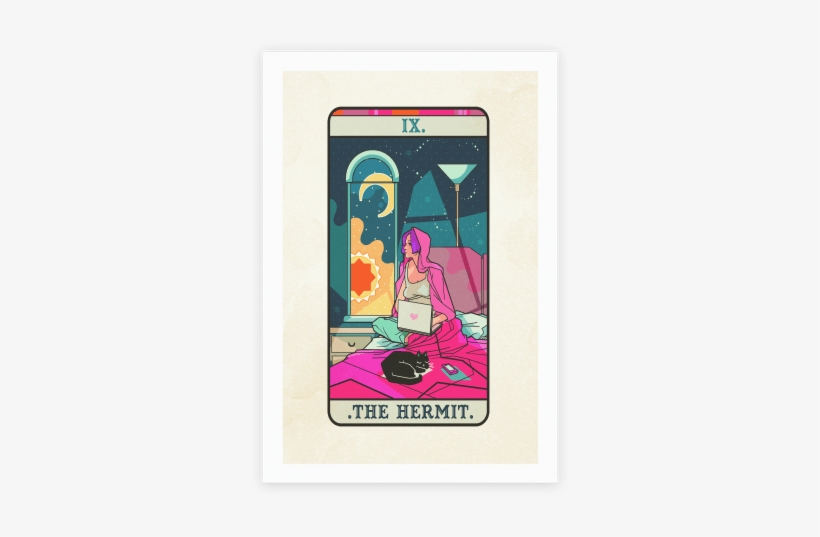 Hermit Tarot Card Poster - Hermit Tarot Card, transparent png download