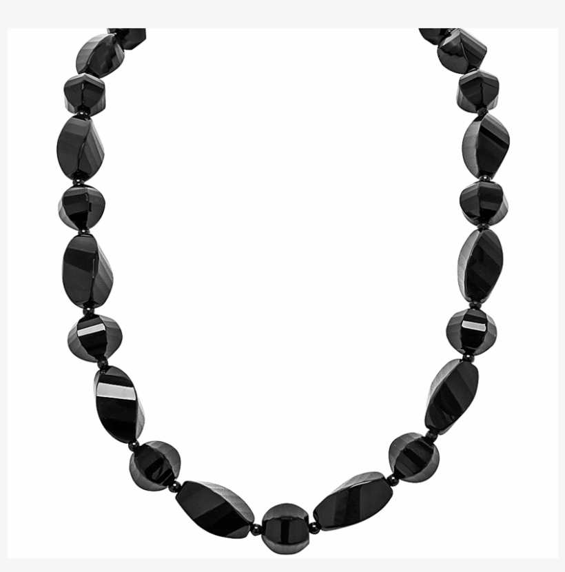 Genuine Fancy Faceted Twisted Black Agate Multi-shape - Necklace, transparent png download