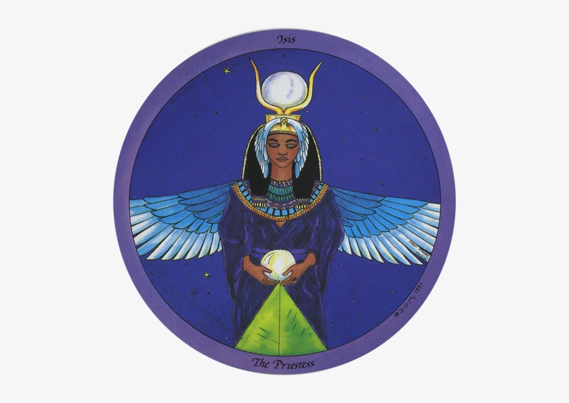 Isis The High Priestess - Daughters Of The Moon Tarot Book (2003 Edition) By, transparent png download