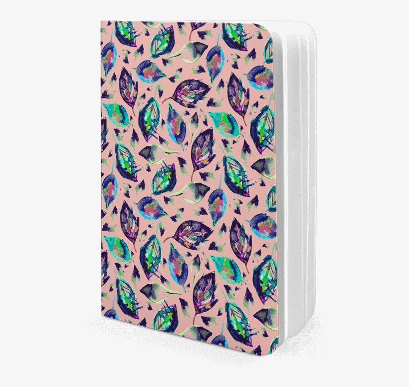 Dailyobjects Falling Feathers Autumn A5 Notebook Plain - Blue Autumn Leaves Metal Print By Ninola, transparent png download