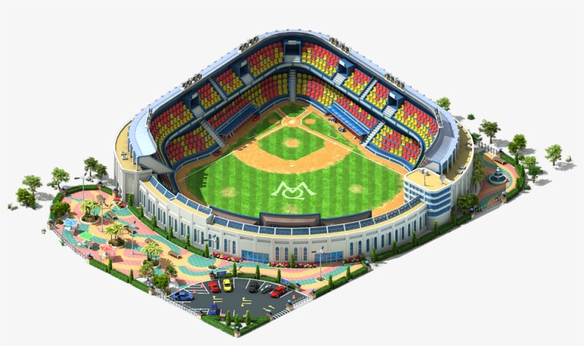 Large Baseball Stadium - Baseball Stadium Png, transparent png download