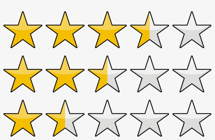 Rating Star Png Hd - Étoiles Avis, transparent png download
