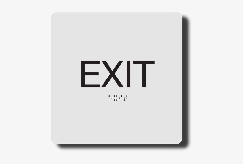 6″ X 6″ Ada Compliant Exit Sign With Braille And Raised - Certified Distressed Property Expert, transparent png download