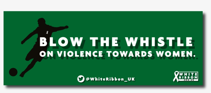 'blow The Whistle' Football Banner White Ribbon Uk, transparent png download