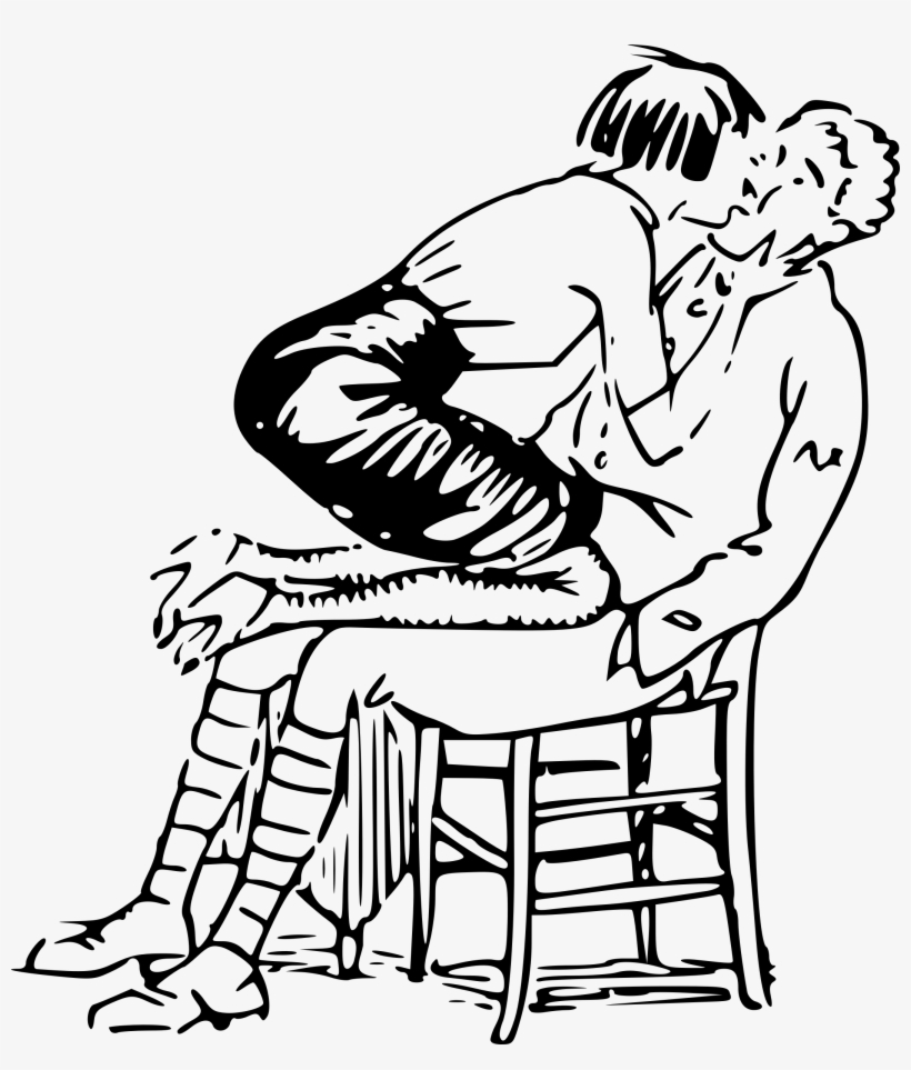 This Free Icons Png Design Of Kissing Girl - Drawing Of A Man Silhouette, transparent png download