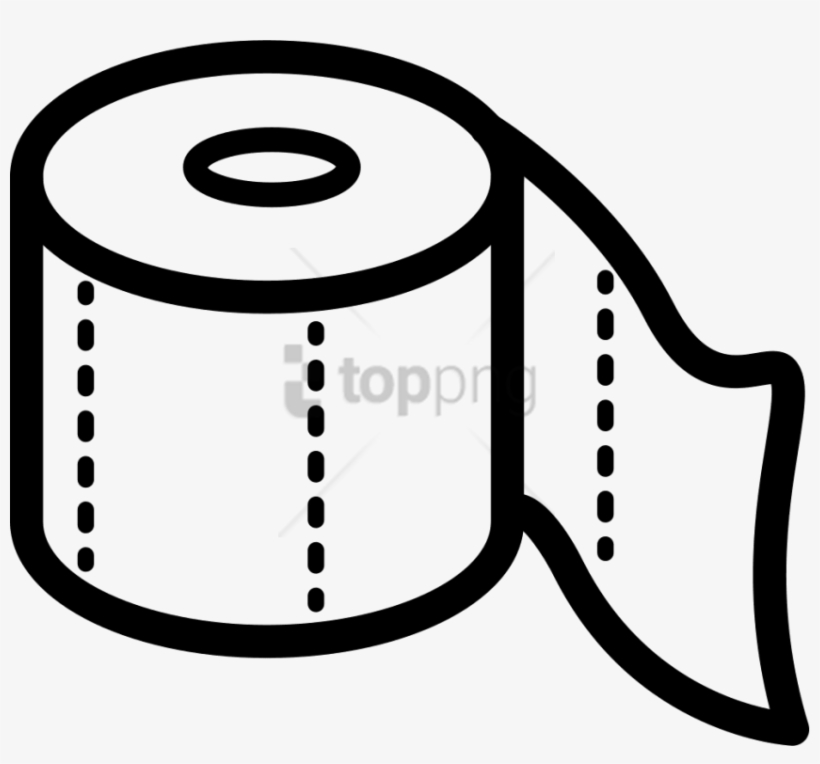Free Png Toilet Paper Outline Png Image With Transparent - Toilet Paper Roll Silhouette, transparent png download