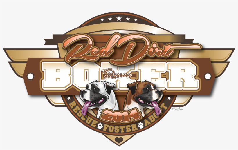 Boxer Dog Rescue Art By Get'n Graphic Design - Illustration, transparent png download