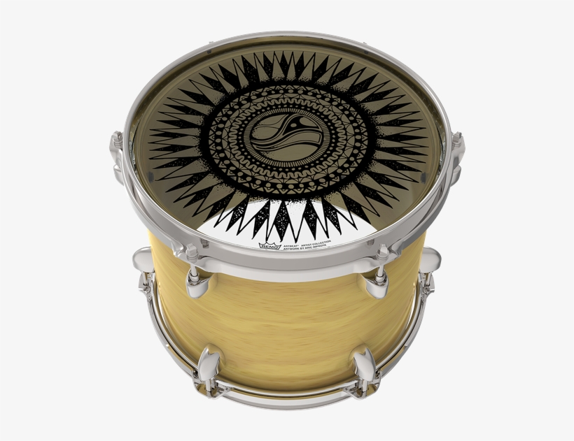 Artbeat® Artist Collection Drumhead - Ebony Black Drum Heads Remo, transparent png download