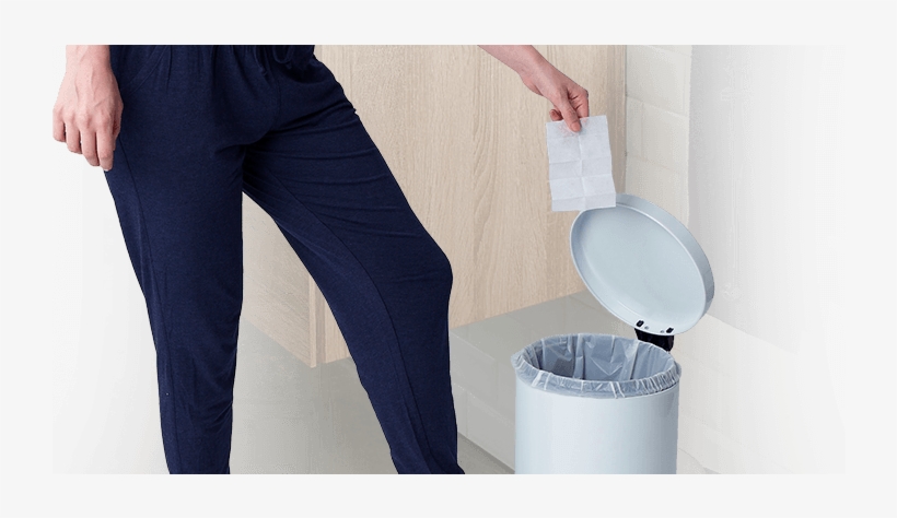 Woman Throwing Out The Qbrexza Towelette That Helps - Pocket, transparent png download
