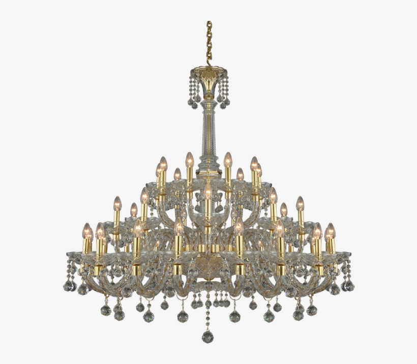 Gold - Chandelier, transparent png download