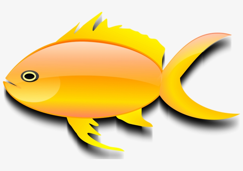 Goldfish Clipart Cute Yellow Fish - Gold Fish Clip Art, transparent png download