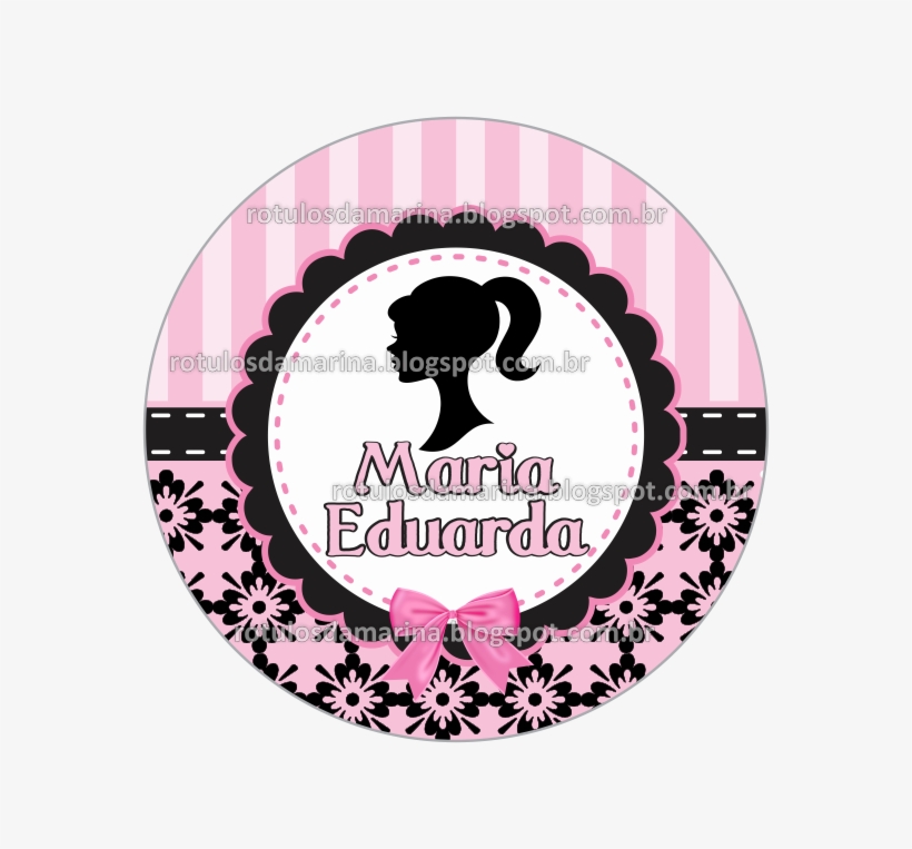 Mentos Logo Png - Adesivo Barbie Preto E Rosa, transparent png download
