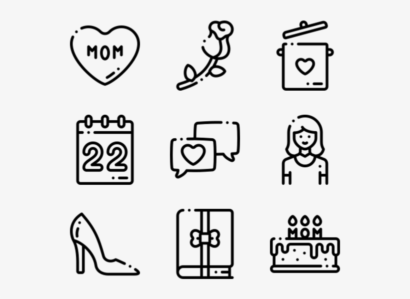 Mothers Day - Hand Drawn Icons, transparent png download
