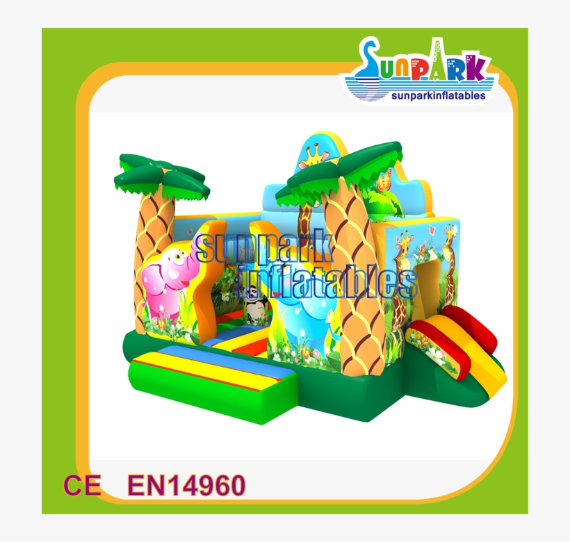 Inflatable Zoo Animals Jumping Bouncer Kids Jumping - Cilindro Galleggiante, transparent png download