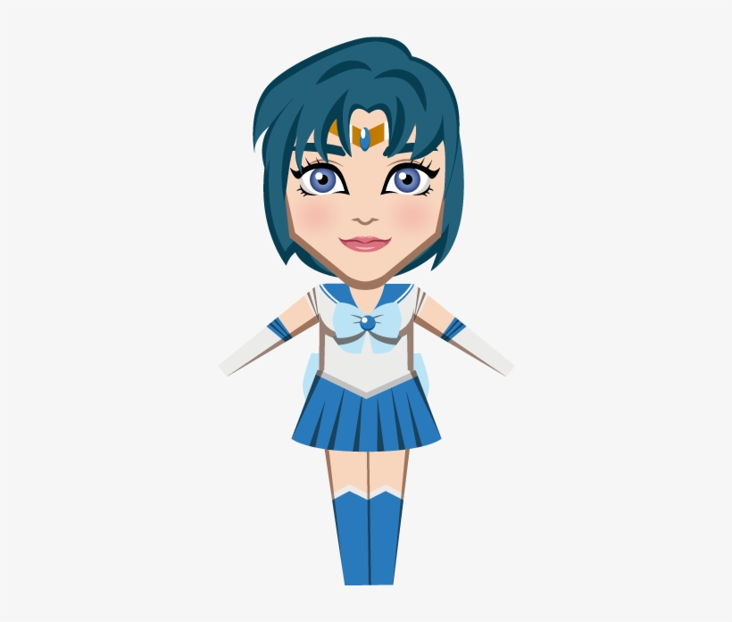 Sailor Mercury - Cartoon, transparent png download