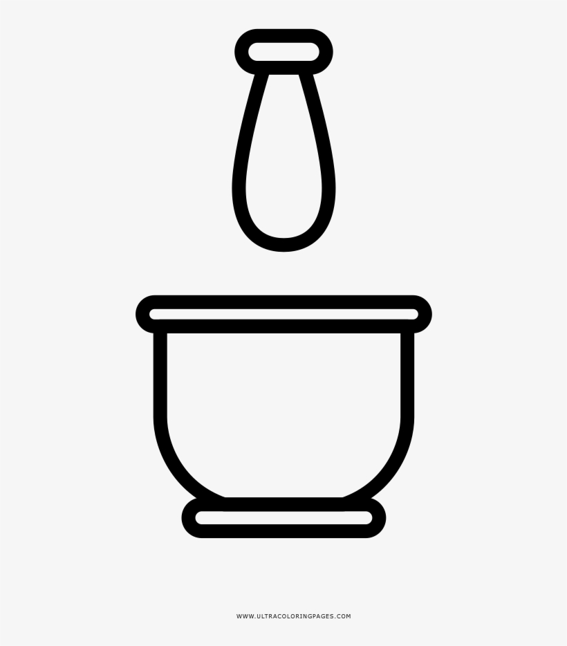 Mortar And Pestle Coloring Page, transparent png download