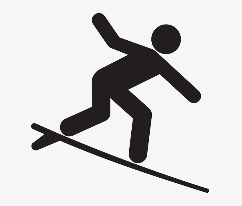 Surfing Silhouette Png Picture - Pictogram Music Poster, transparent png download