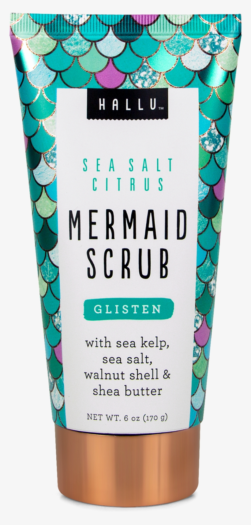 Hallu Mermaid Sea Kelp Scrub, Moisturizing, Sea Salt - Cosmetics, transparent png download