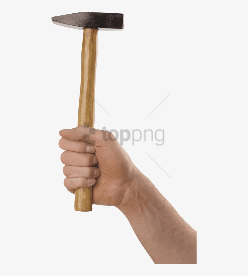Free Png Download Hand Holding Long Hammer Png Images - Hammer Hand Png, transparent png download
