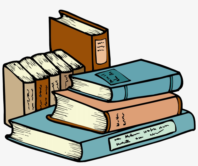 Image Of People Reading - Pile Of Books Clipart, transparent png download
