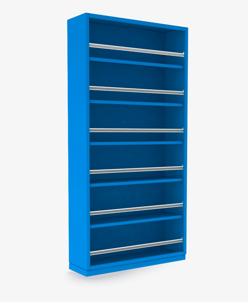 Bookcase Six Shelves And Protection Bars - Shelf, transparent png download