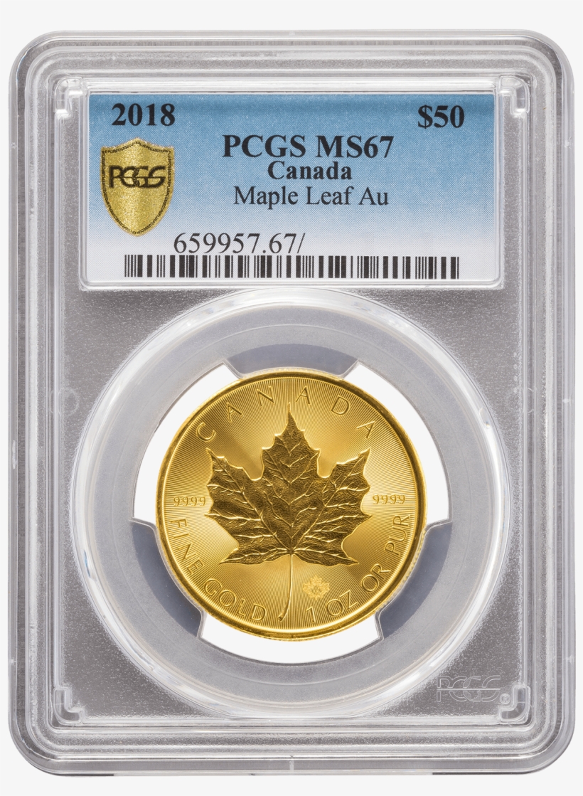 Pcgs 2018 1oz Gold Canadian Maple Leaf Ms67 - Call Of The Wild 2019 Gold Coin, transparent png download