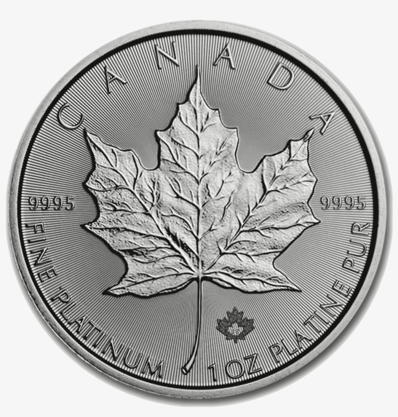 2018 Canadian Maple Leaf Platinum Coin 1oz - Platinmünze, transparent png download