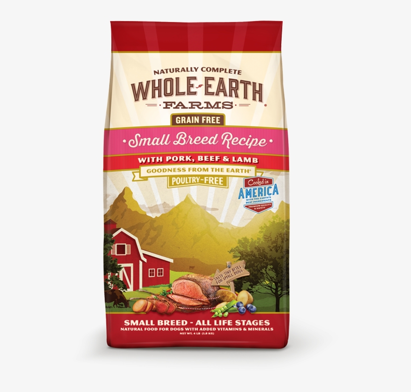 Whole Earth Farms Grain Free Small Breed Recipe With - Whole Earth Farms Dog Food Grain Free, transparent png download
